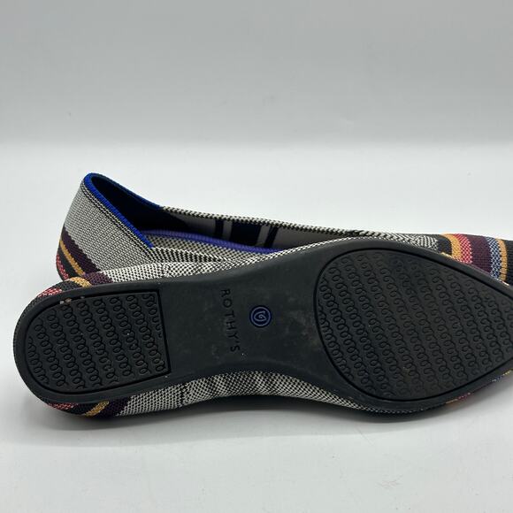 ROTHY'S The Point Flats Inverse Stripe Sz 7 - Picture 6 of 8